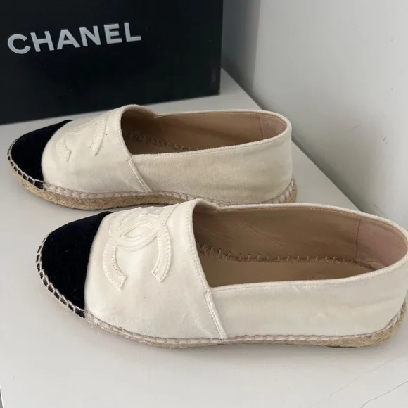 Chanel Velvet Espadrilles